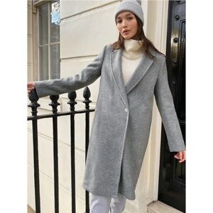 Babaton | Stedman Wool Coat Light Grey Size XXS Aritzia